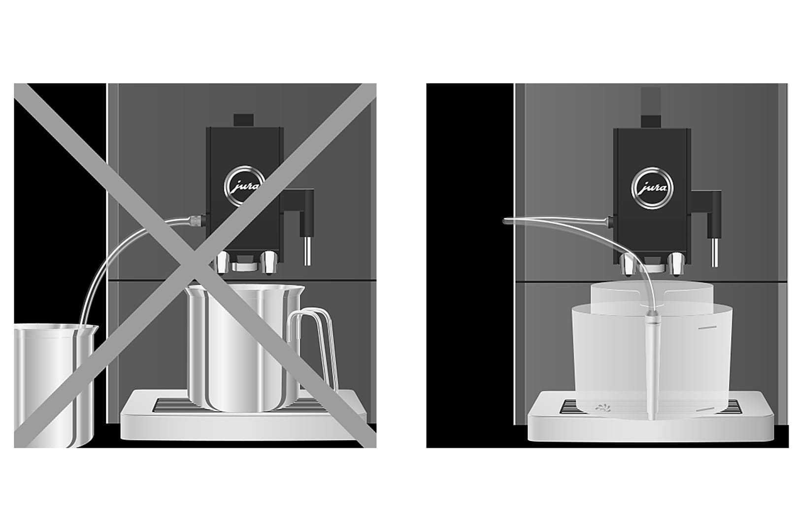 Container for milk system cleaning 